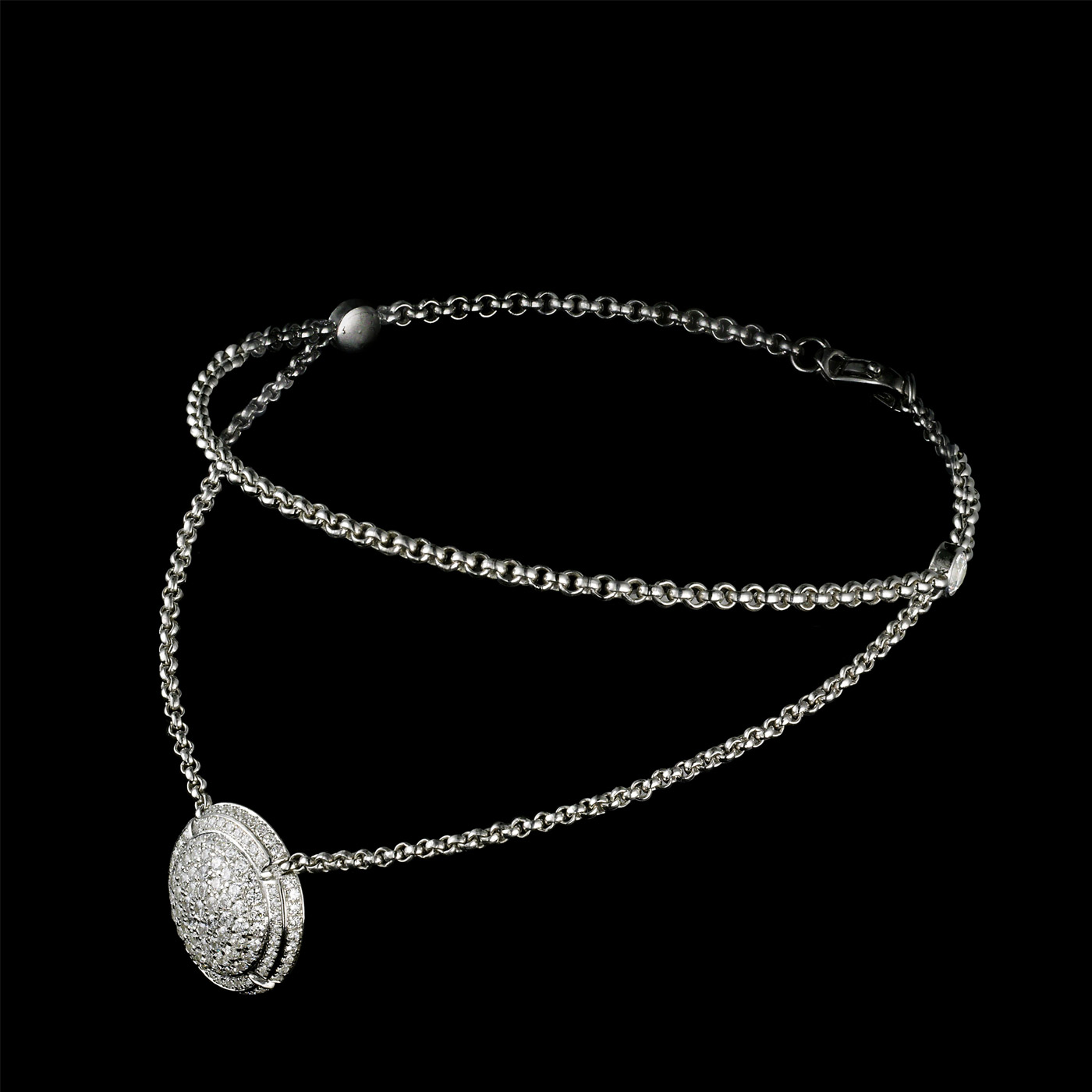 Franck Pecquery Joaillier Collection « IVRESSE » Bracelet Charme Or gris et Diamants