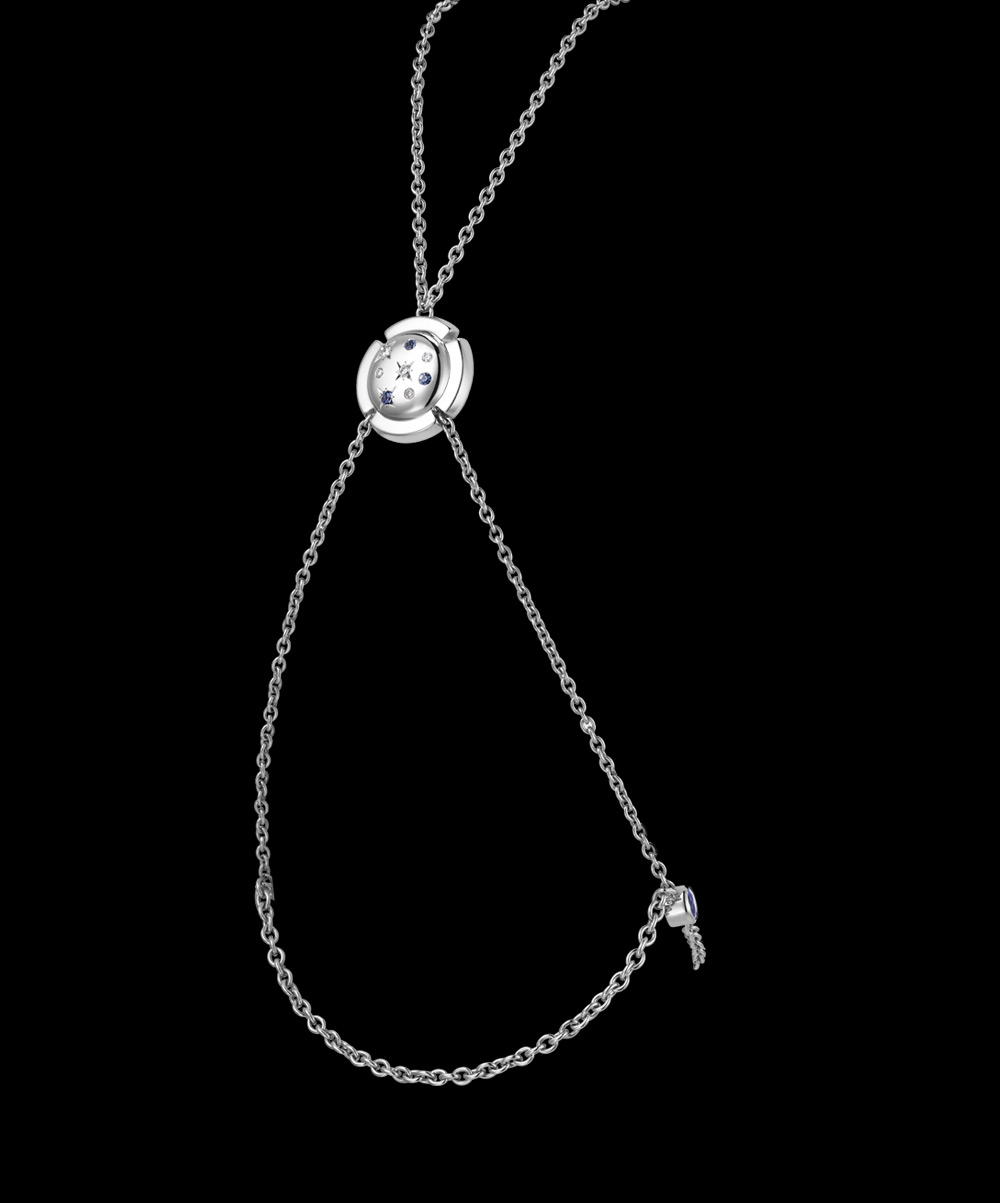Franck Pecquery Joaillier Bracelet Oriental chaine Or gris et Diamants